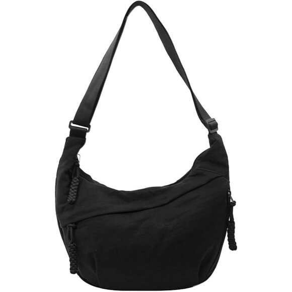 Crescent Crossbody Bags for Women Nylon Slouchy Sling Hobo Bag,Spacious Dumpling - Picture 1 of 8